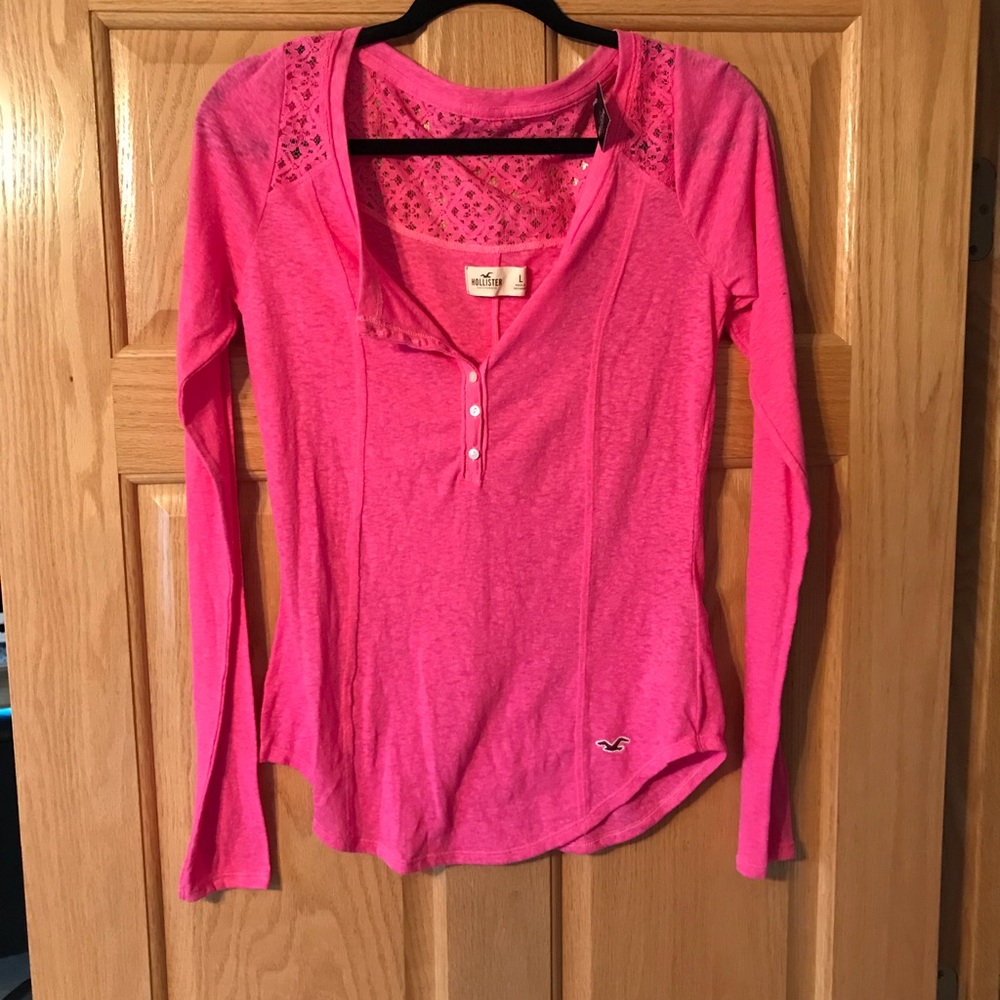 Hollister Hot Pink Long Sleeve